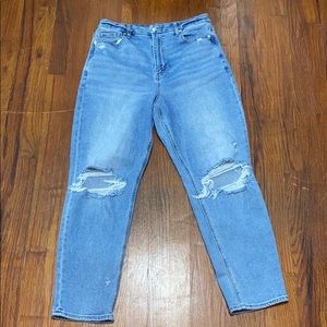 American Eagle Distressed Curvy Mom Jean